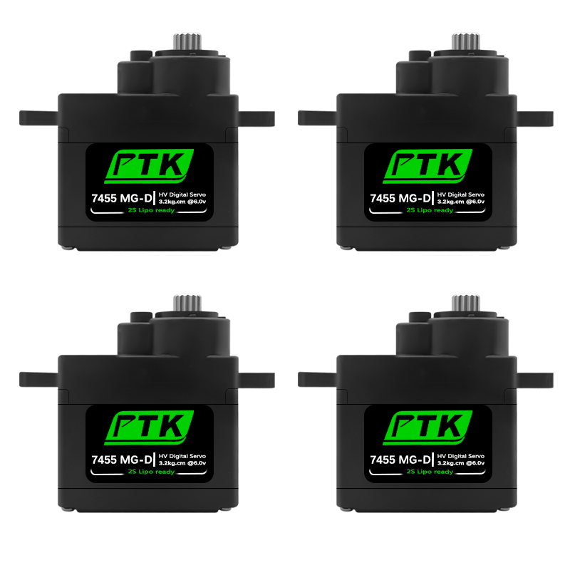 Rc Hobby Grade - PTK 7455MG-D เซอร์โว 12g เซอร์โวดิจิตอลเกียร์โลหะสำหรับ EPP