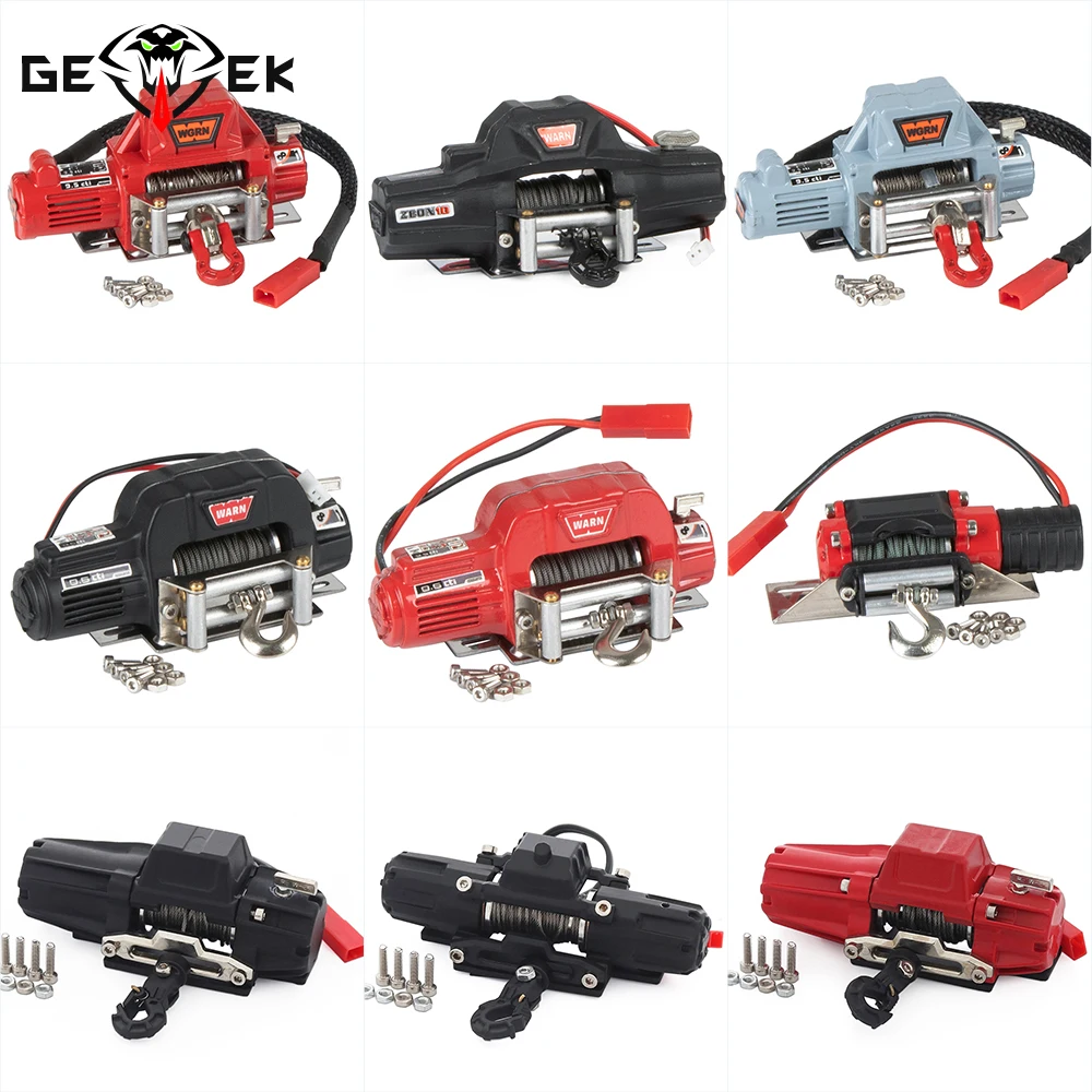 Rc Crawler 4X4 - ขนาดโลหะ Winch และรีโมทคอนโทรลไร้สายสําหรับ 1/10 1/8 RC