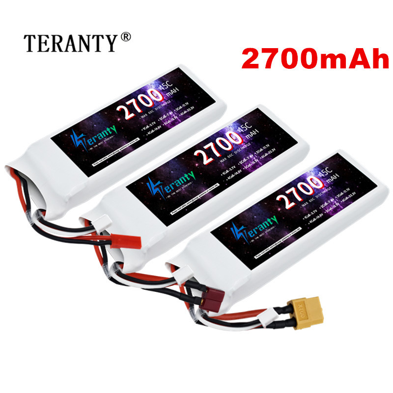 Rc Hobby Grade - 1/3ชิ้น2S 7.4V LiPo แบตเตอรี่2700มิลลิแอมป์พร้อมปลั๊ก T สำหรับ