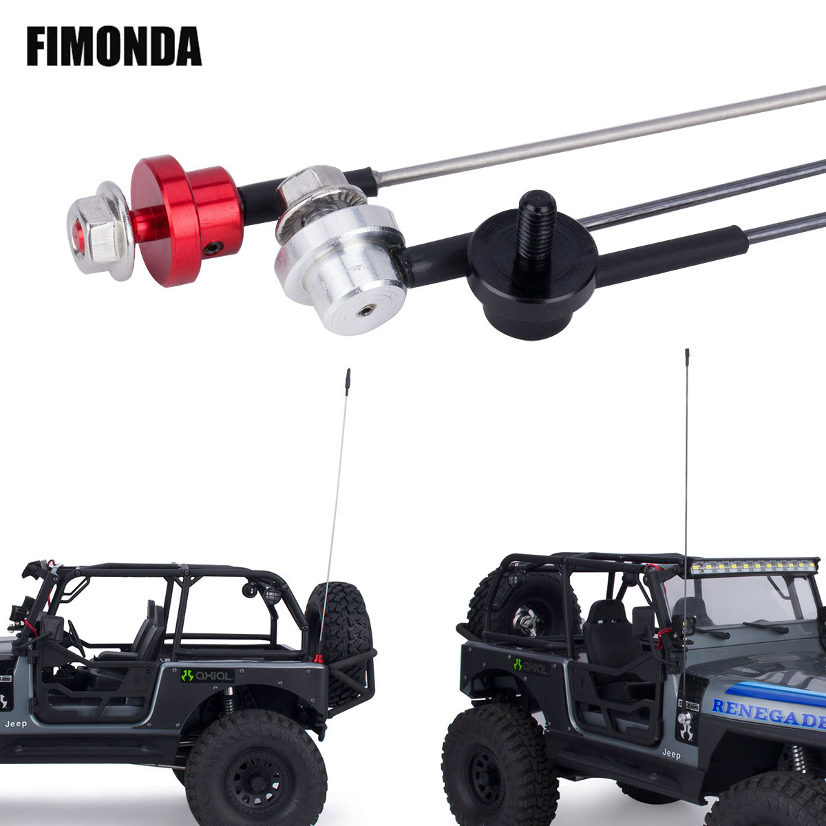 Rc Crawler 4X4 - 50 ซม.โลหะปรับจําลองเสาอากาศแท่นสําหรับ 1/8 1/10 RC Crawler