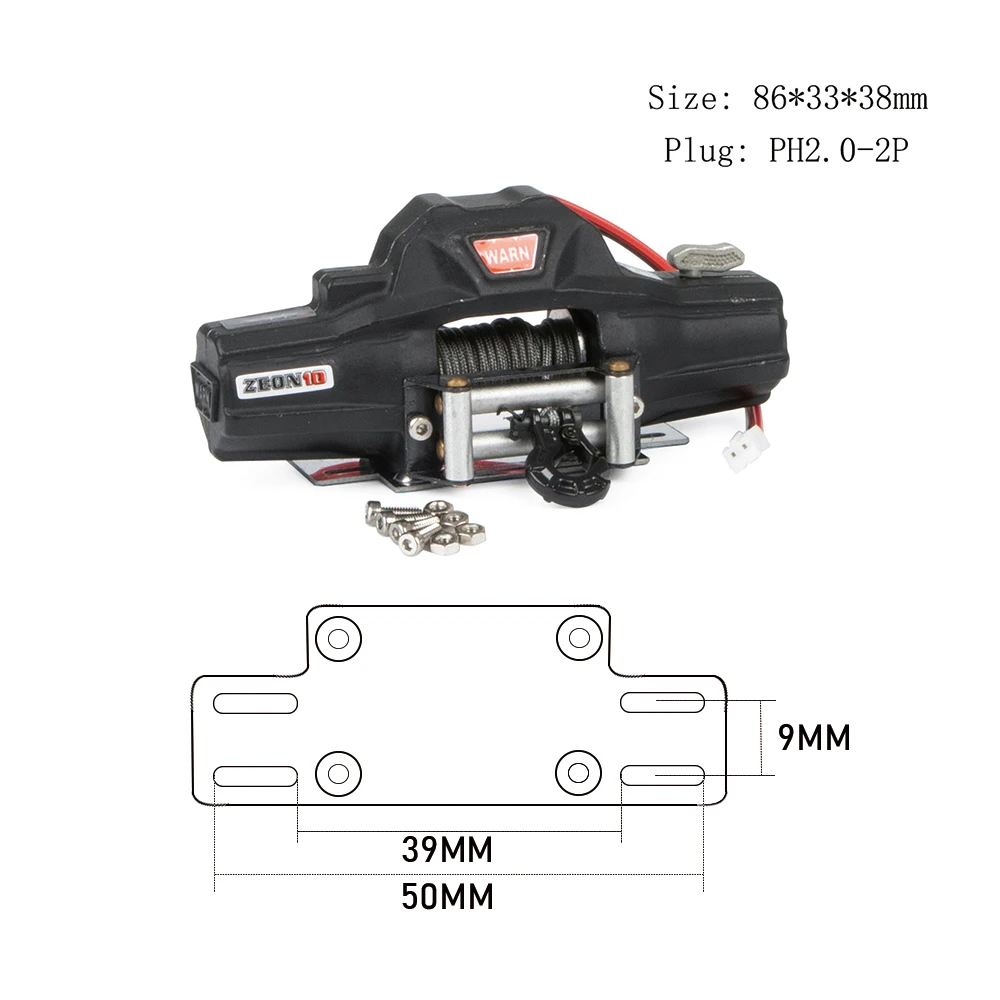 ขนาดโลหะ Winch และรีโมทคอนโทรล - Rc Crawler 4X4 บทวิจารณ์และราคา
